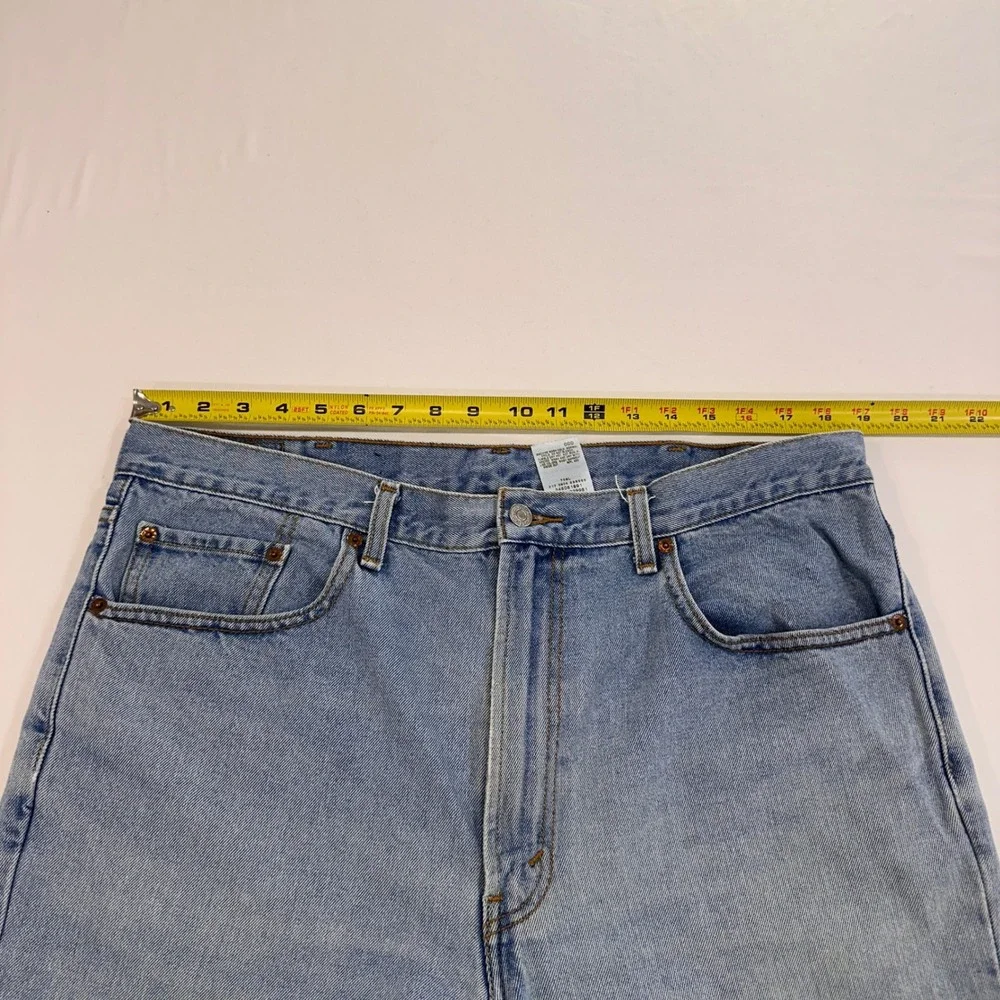 Levi's 505 Regular Fit Denim Shorts Mens 38 Blue Light Wash Jorts‎ | Dadcore 90s